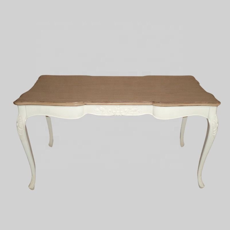Antique Dining Set French Style Home Dining Room Furniture Solid Wood Dining Table and Chairs for Restaurant and Hotel Furniture