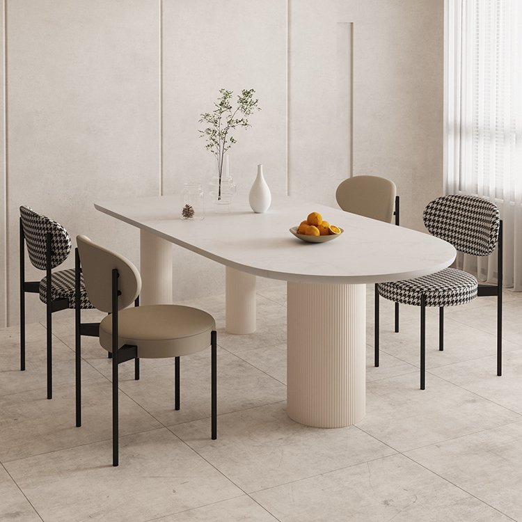 Factory Italian Rectangular Dining Table Luxury Marble Dining Table Solid Wood Base Dining Table Set Foshan Home Furniture