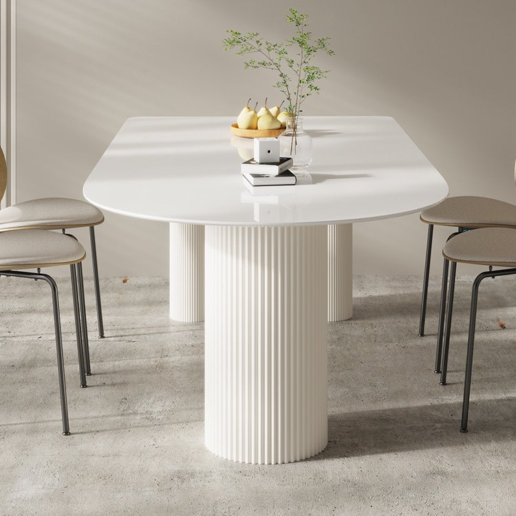 Factory Italian Rectangular Dining Table Luxury Marble Dining Table Solid Wood Base Dining Table Set Foshan Home Furniture