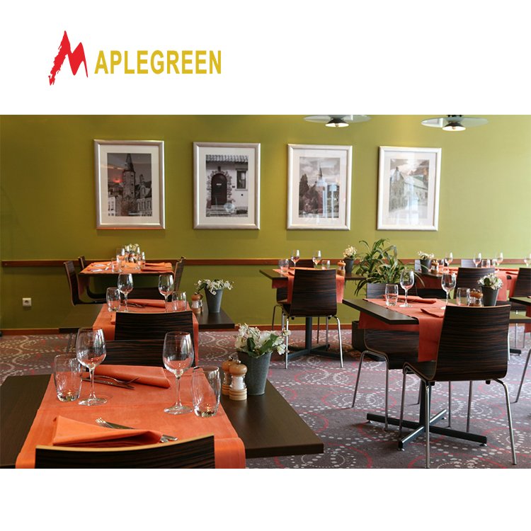 Guangzhou modern hotel restaurant furniture vintage round 6 seater dining table set and dining chair set