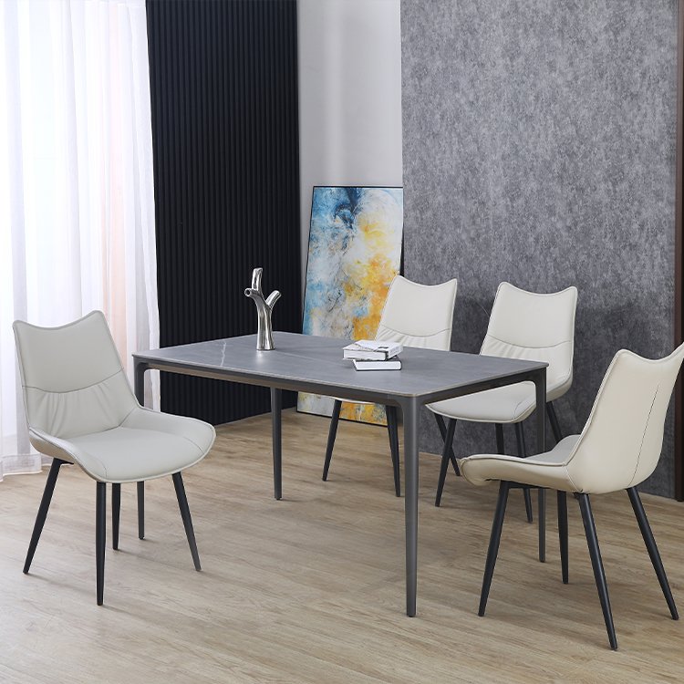cheap modern luxury restaurant furniture dinning room tables and 4 chairs sets stone kitchen dining table set for 6 seater