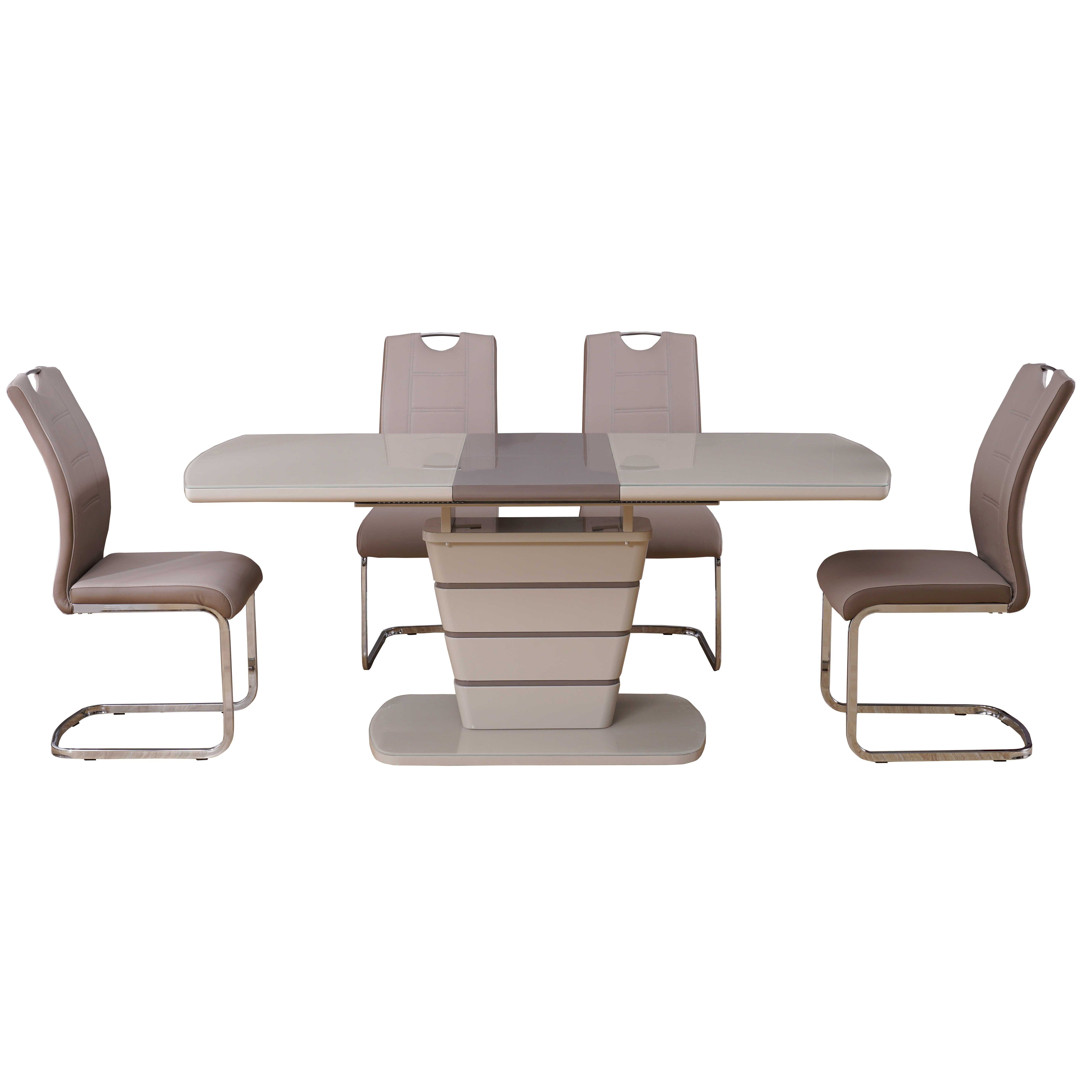 OKAY MDF Extending Dinning Room Furniture Extendable 6/8 Seat Modern Dining Table And Chairs Set