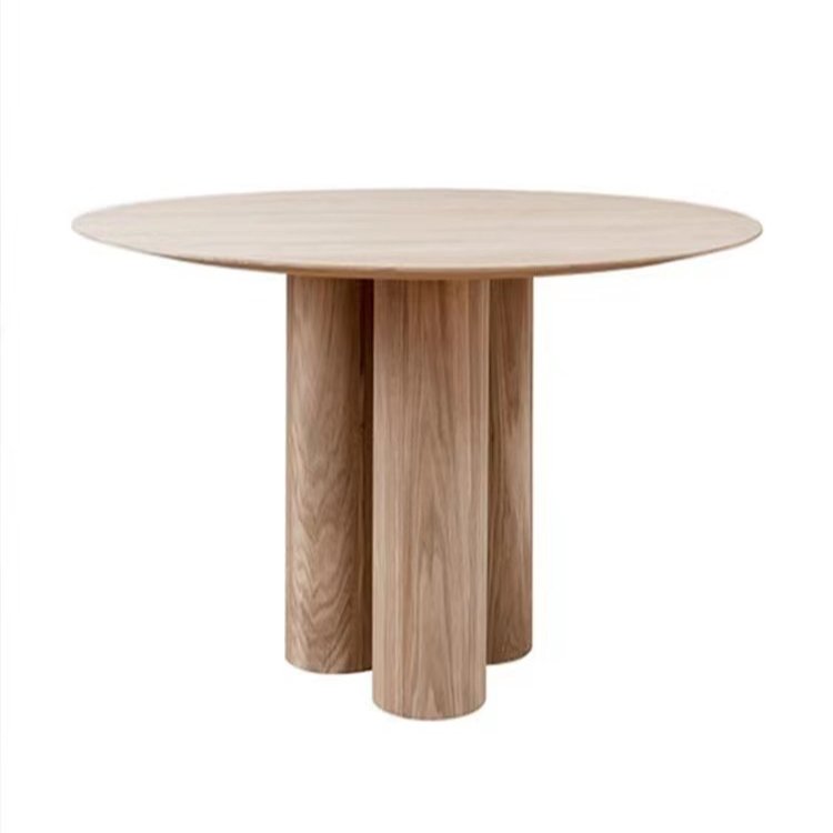 Modern Minimalist Solid Wood Round Dining Table Dining Room Furniture