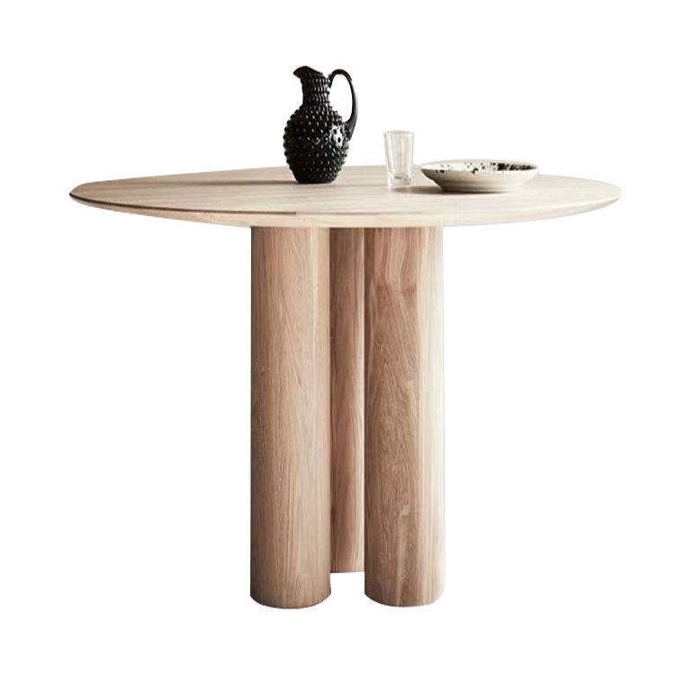 Modern Minimalist Solid Wood Round Dining Table Dining Room Furniture