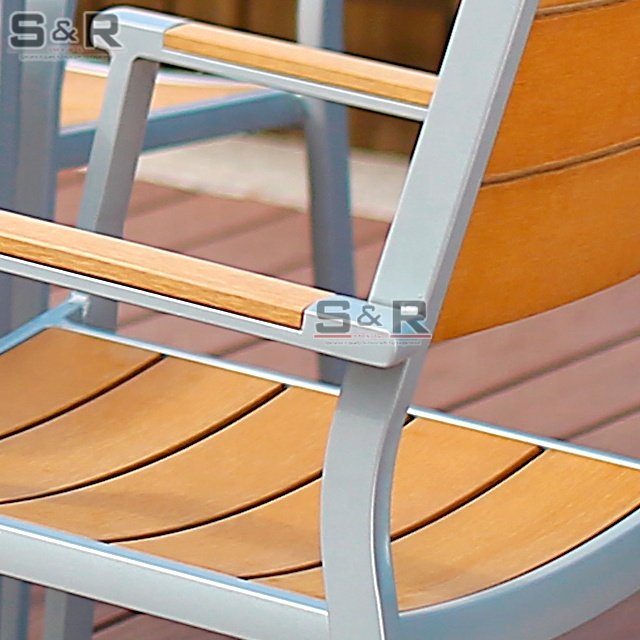 Modern luxury garden chairs aluminum outdoor garden table dining chairs dining table set 6 seater
