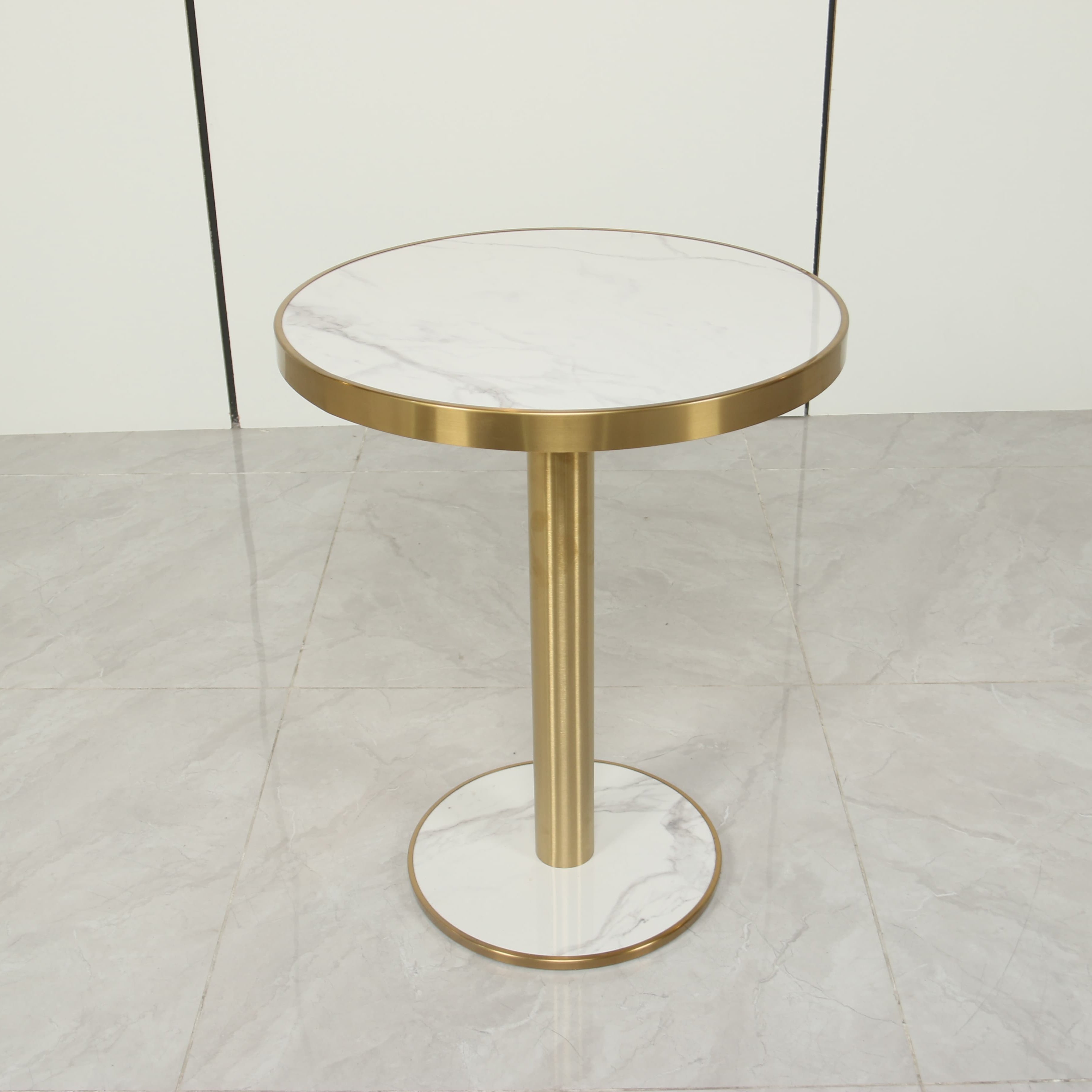 Restaurant Table and Chair Cafe Round Marble Table Leather Chair Restaurant Dining Tables and Chairs