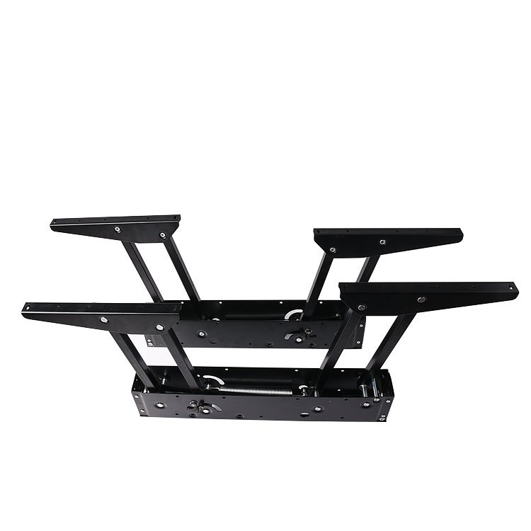GS-01-01 Multifunctional folding lift coffee table to dining table gas spring soft closing 17" 22" 26" butterfly table mechanism