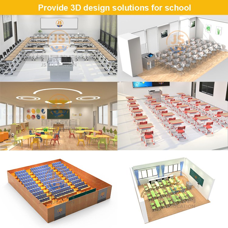 School Cafeteria student dining table set with 8 or 12 seats