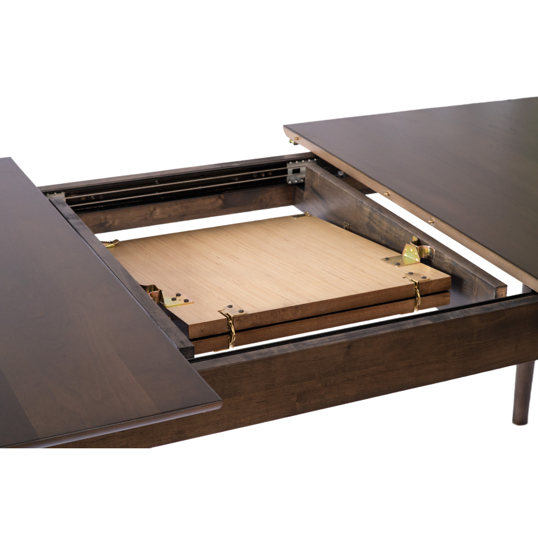 Dorcas Butterfly Extendable Dining Table for Kitchen & Living Room MDF Top Wooden Veneer & Metal Rail Home Furniture