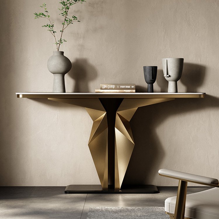 New design luxury modern home white and gold entry table console table legs