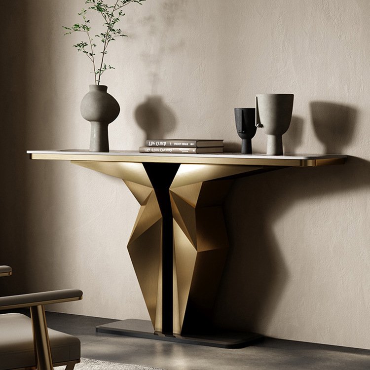 New design luxury modern home white and gold entry table console table legs