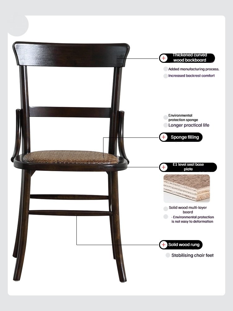 Factory New Design Restaurant Furniture Set Coffee Cake Shop Customize Wood Frame Classical Design Dining Table and Chair