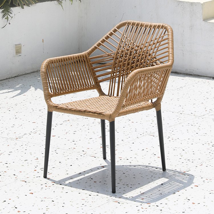 Garden patio outdoor furniture manufacturer rattan dining table and chair set