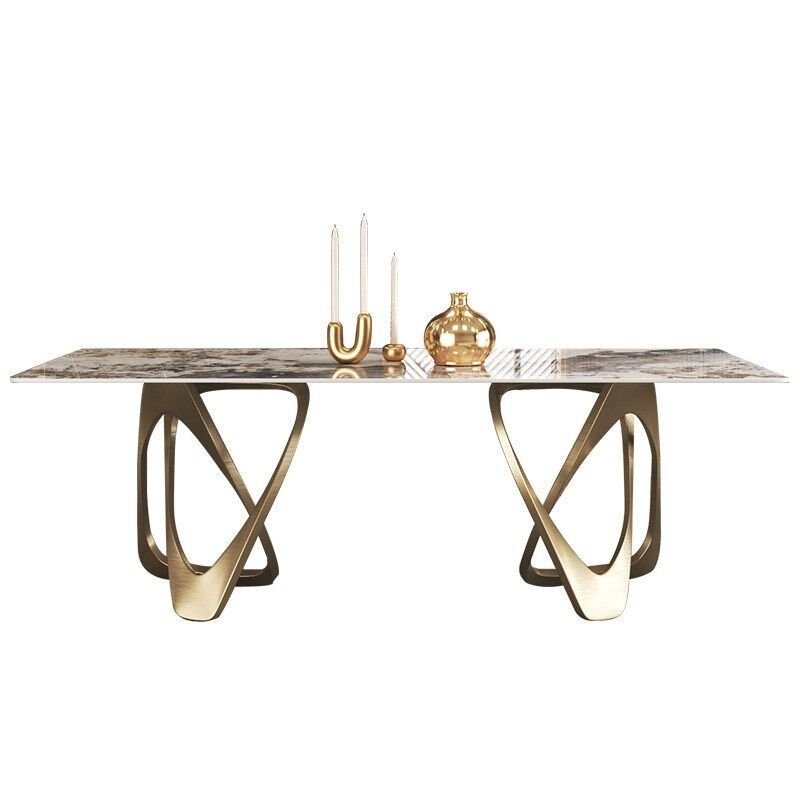 hot sale Modern Kitchen Home Furniture Dining Room Table Sets Big Marble Folding Dining Table