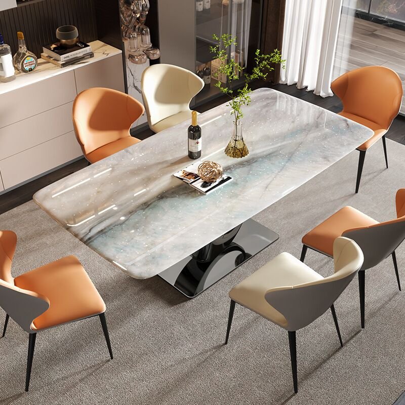 hot sale Modern Kitchen Home Furniture Dining Room Table Sets Big Marble Folding Dining Table