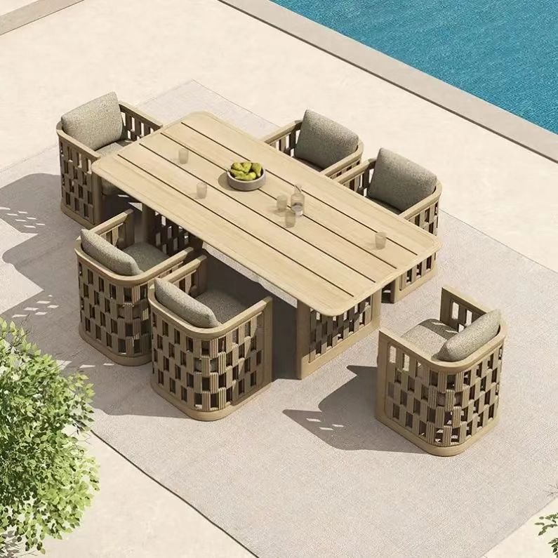 Unique features Patio Furniture Garden Outdoor Teak Furniture Modular Sofa Sets For Hotel