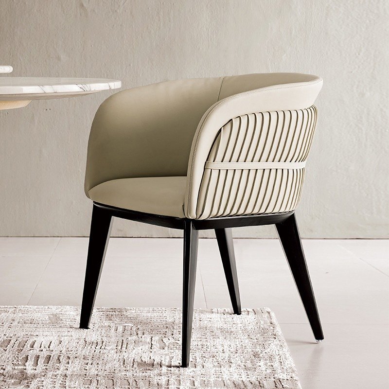 Italian style light luxury dining chair backrest negotiation area coffee shop chair restaurant furniture