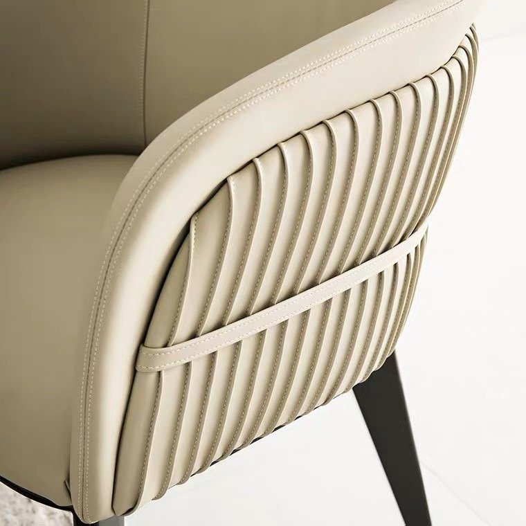 Italian style light luxury dining chair backrest negotiation area coffee shop chair restaurant furniture