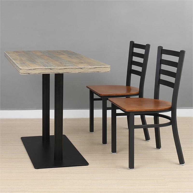 Restaurant Furniture Bentwood Dining Table and Chair Seat Modern School Canteen Chairs And Tables Set Metal Dining Chair