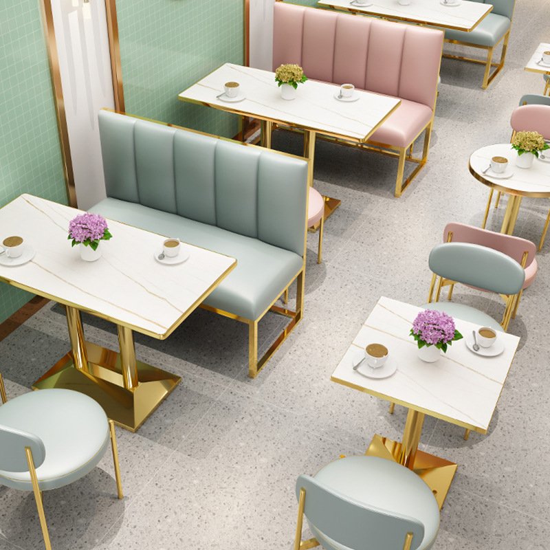 Nordic restaurant furniture deck sofa combination coffee shop dessert shop tea western table and chair