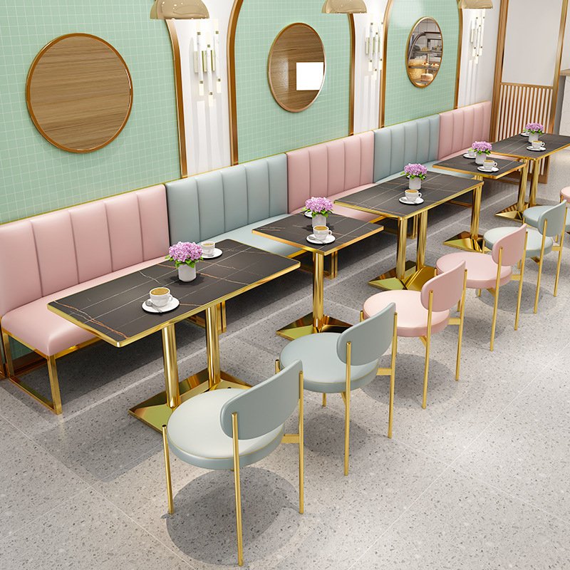Nordic restaurant furniture deck sofa combination coffee shop dessert shop tea western table and chair