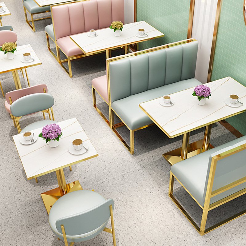 Nordic restaurant furniture deck sofa combination coffee shop dessert shop tea western table and chair