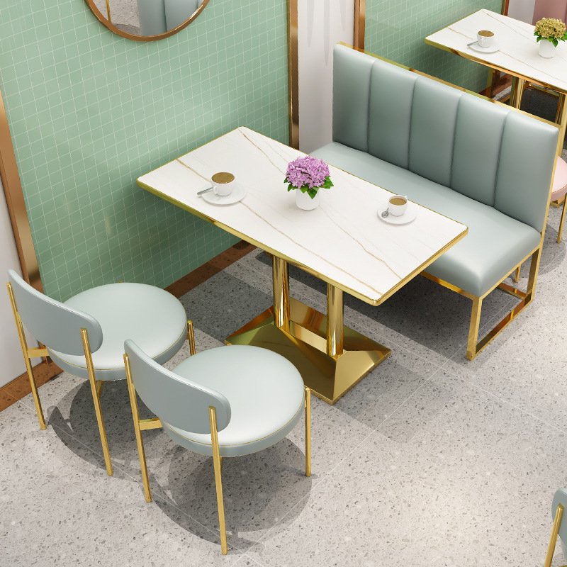 Nordic restaurant furniture deck sofa combination coffee shop dessert shop tea western table and chair