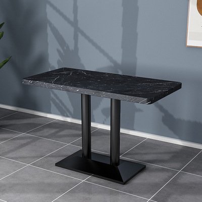 Restaurant set cafe table imitation marble small round square table dessert shop dining table chair combination