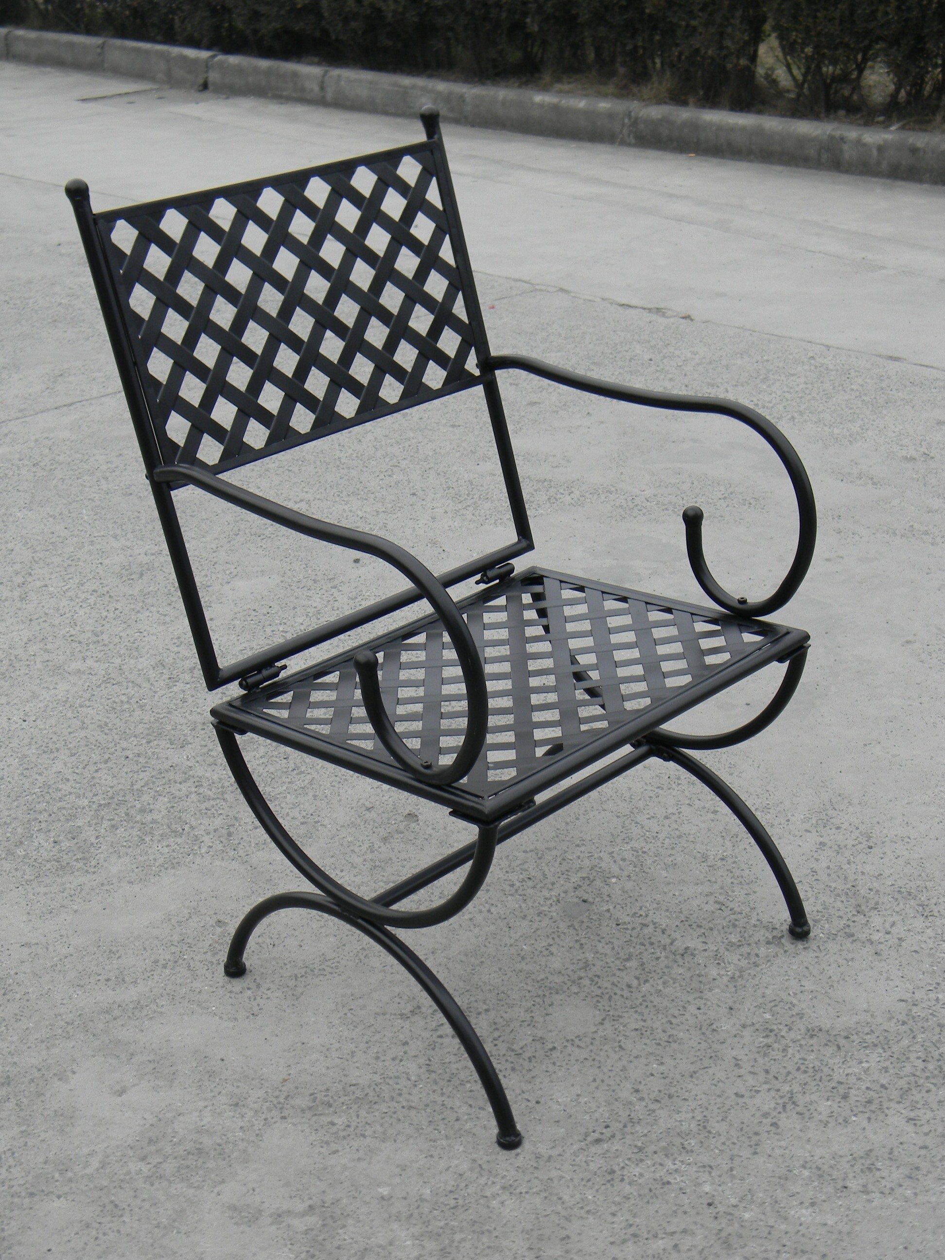 metal 4-piece Patio Dining table set with 1.4 m L rectangle table