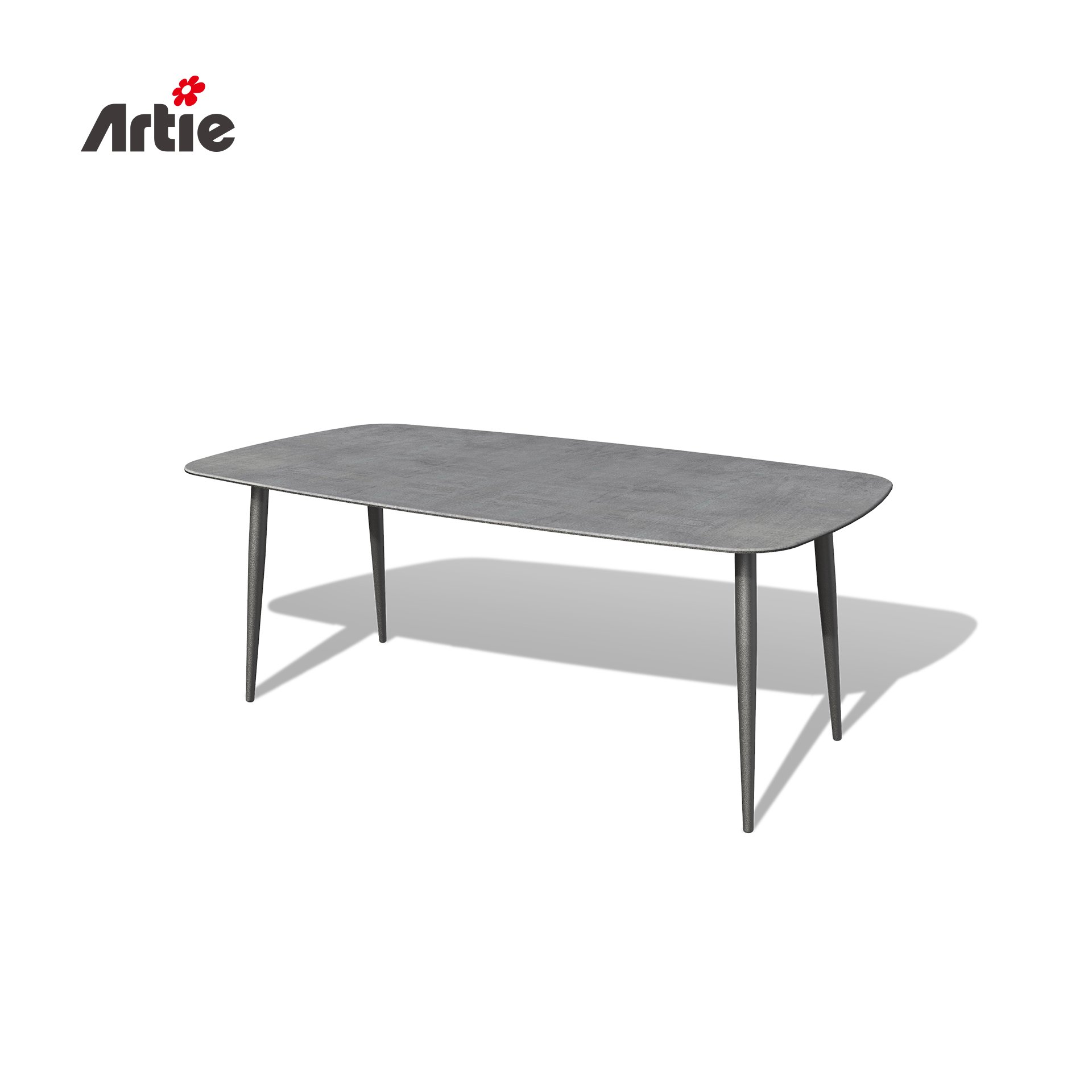 Artie All Weather Outdoor Restaurant Furniture Garden Table And Chairs Aluminum Rope Woven Outdoor Dining Table Set