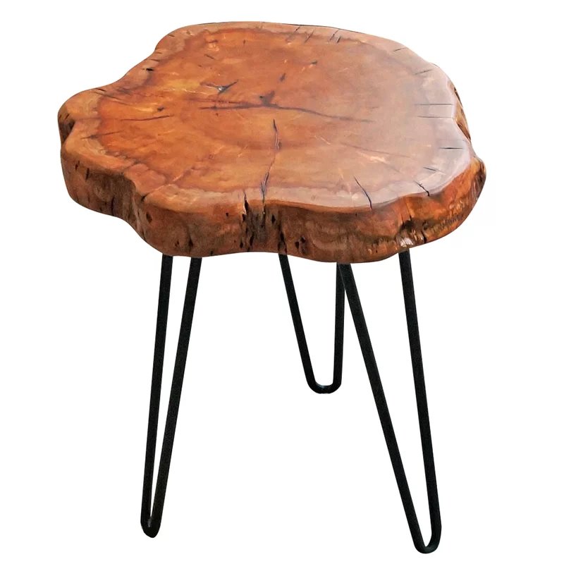 Live Edge Acacia Wood And Metal Dining Table At Low Price