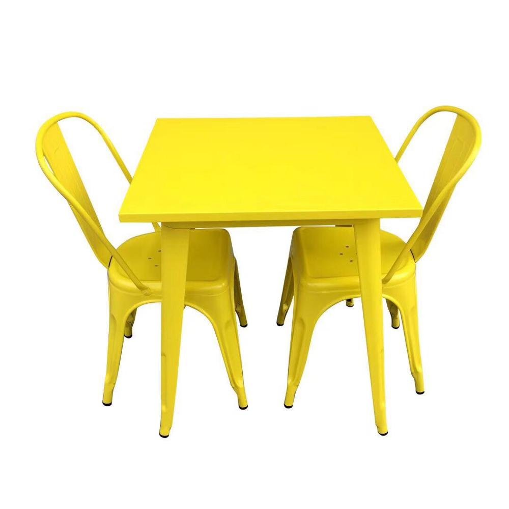 modern restaurant furniture industrial metal restaurant dining room furniture table and chair for sale