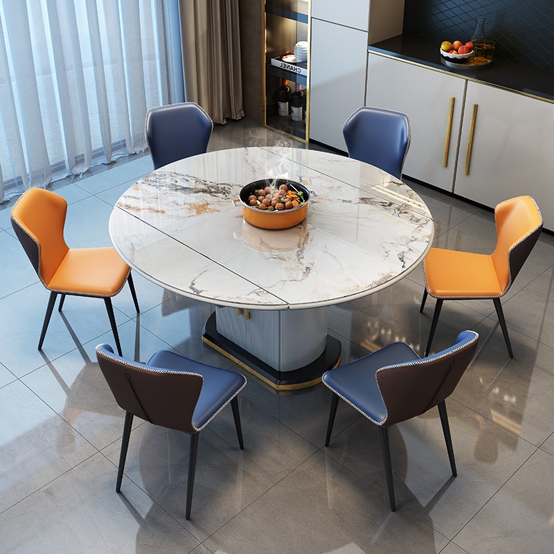 Luxury Marble Dining Table Rectangular Marble Dining Table Set 6 Seaters Marble Dining Table
