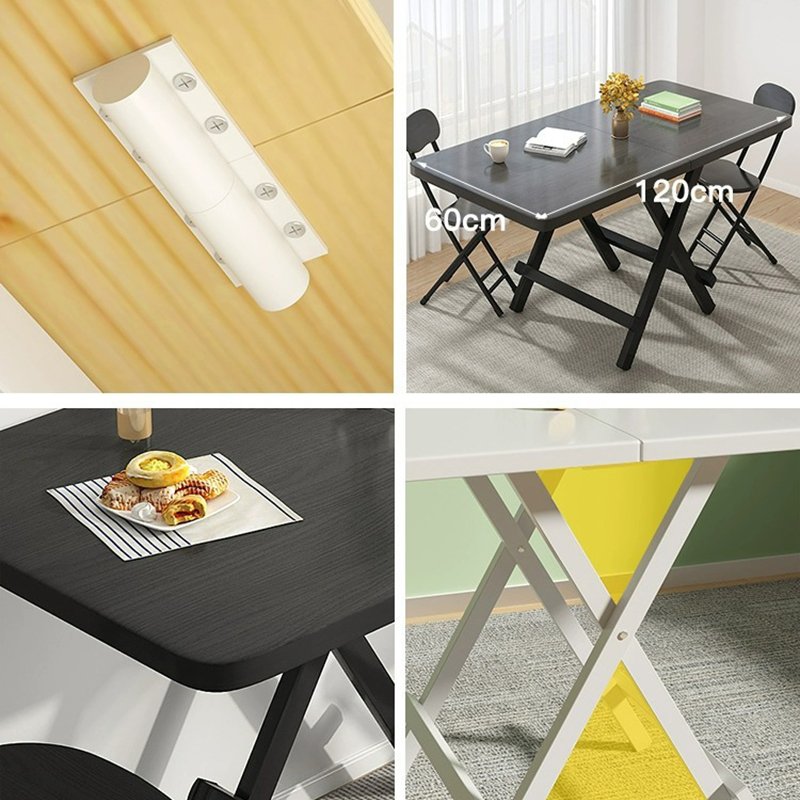 Folding Solid Wood Rustic Kitchen Dining Table Rectangle Modern Drop Leaf Dining Table Comedor in Dining Room