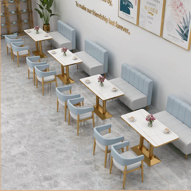 Customize wooden restaurant booth seating sofa bench with table sets