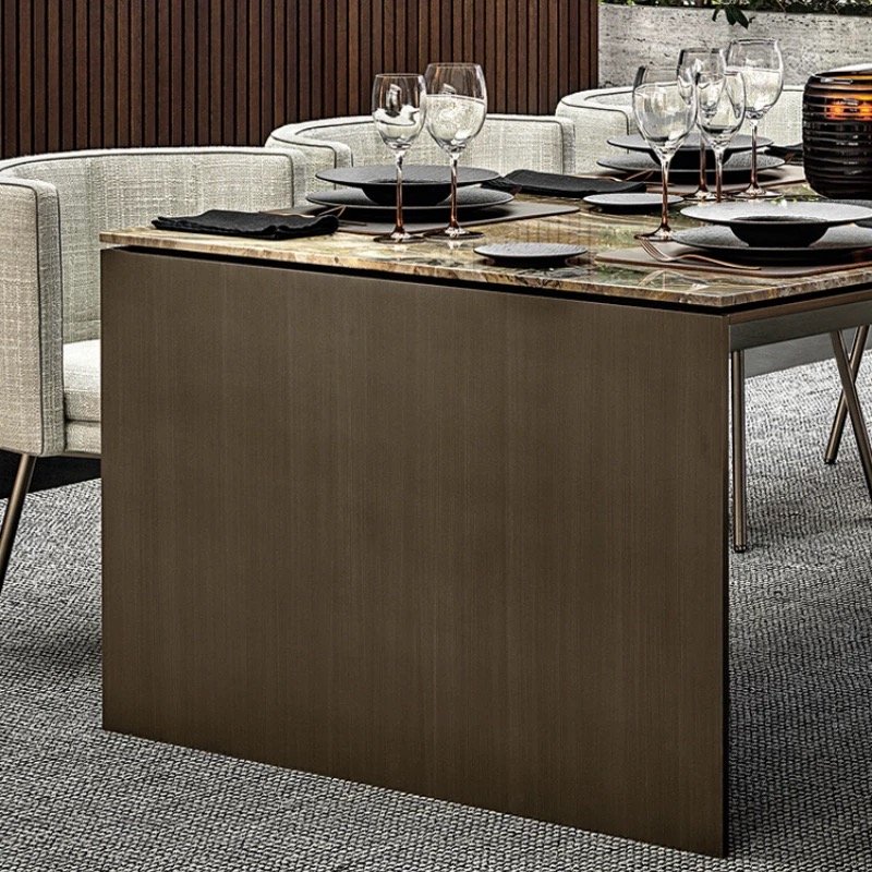 Japanese style dining tables set dining room 12 people onxy stone table set