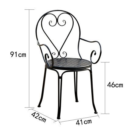 Hot Sale Modern 4pcs Outdoor Dining Set round Metal Table Garden Chair for Home Patio or Beach Iron Furniture for Hotel Use