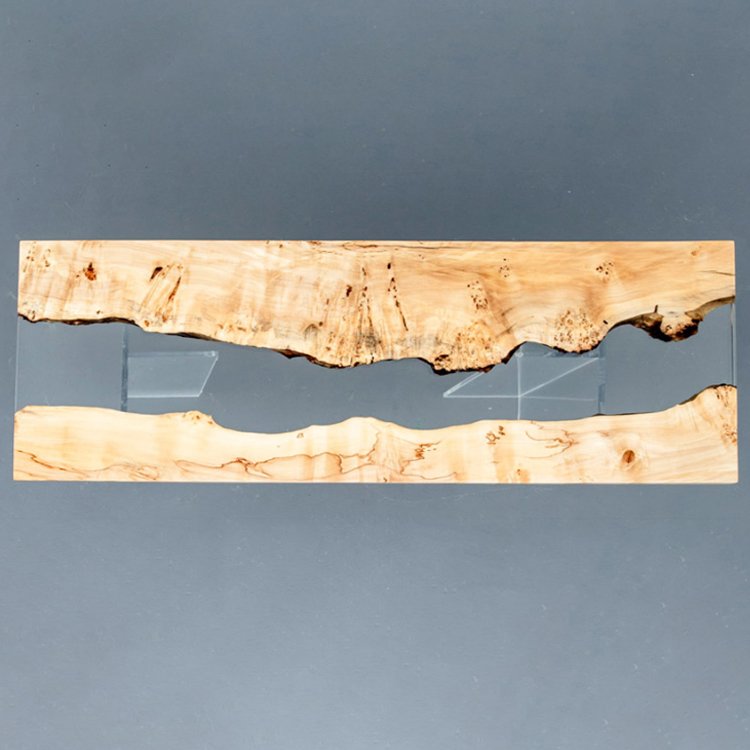 Crystal Clear White Poplar Epoxy River Tables River Live Edge Wood Slabs Resin Dining Table For Home Furniture
