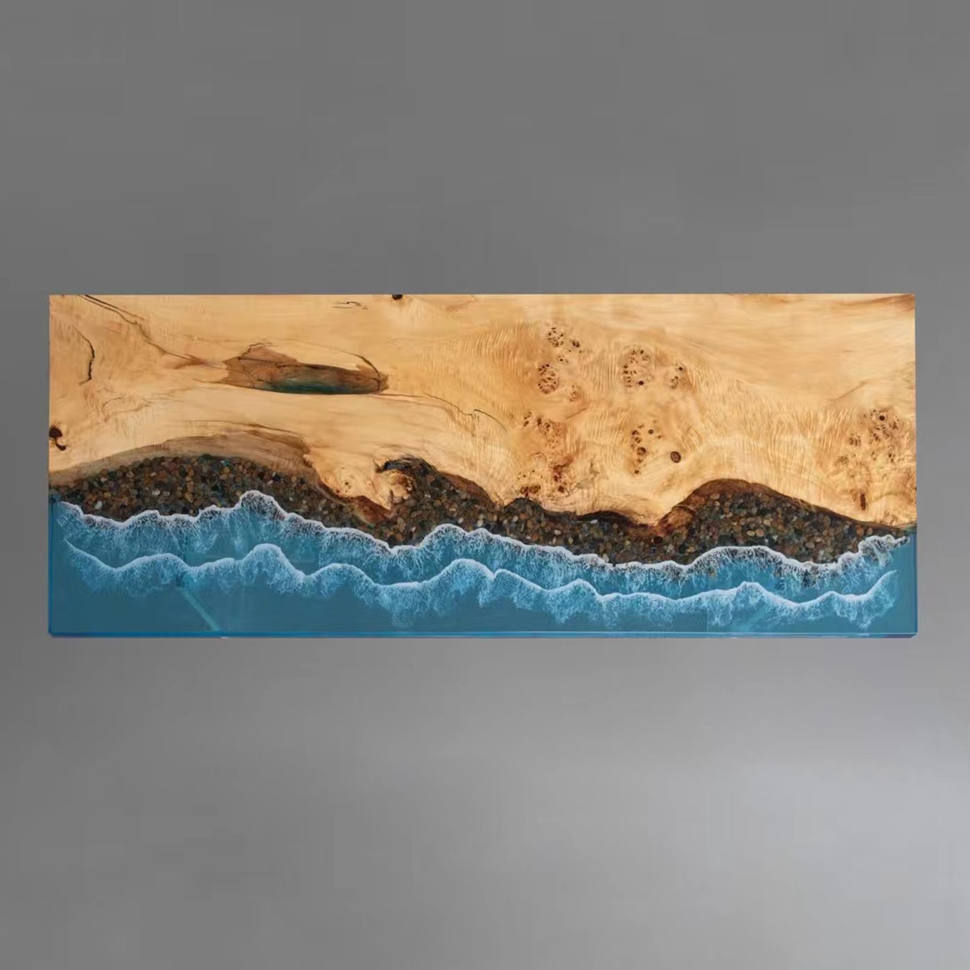 Crystal Clear White Poplar Epoxy River Tables River Live Edge Wood Slabs Resin Dining Table For Home Furniture