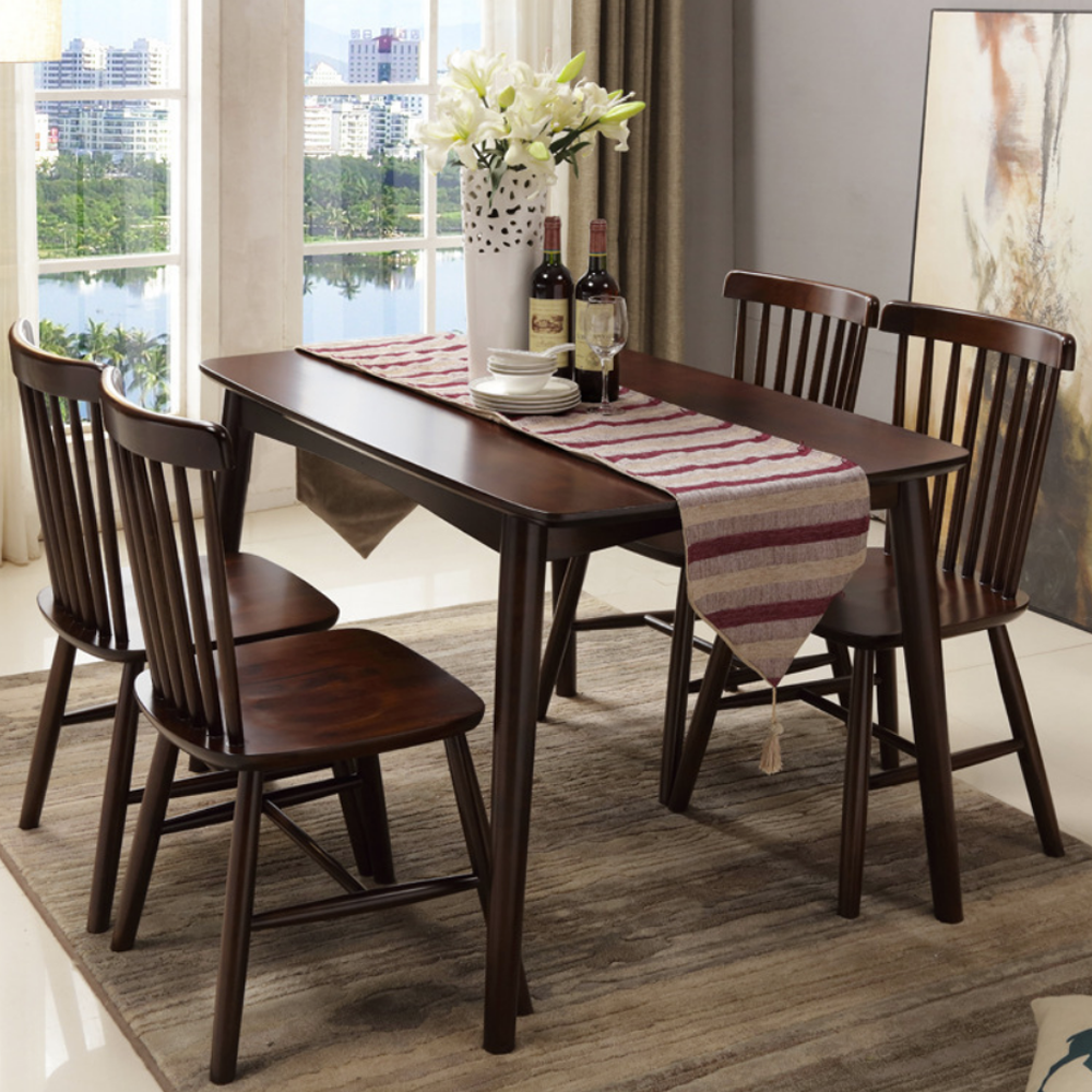 Nordic All Solid Wood Square Dining Table Set bjflamingo Dining Table And Chairs