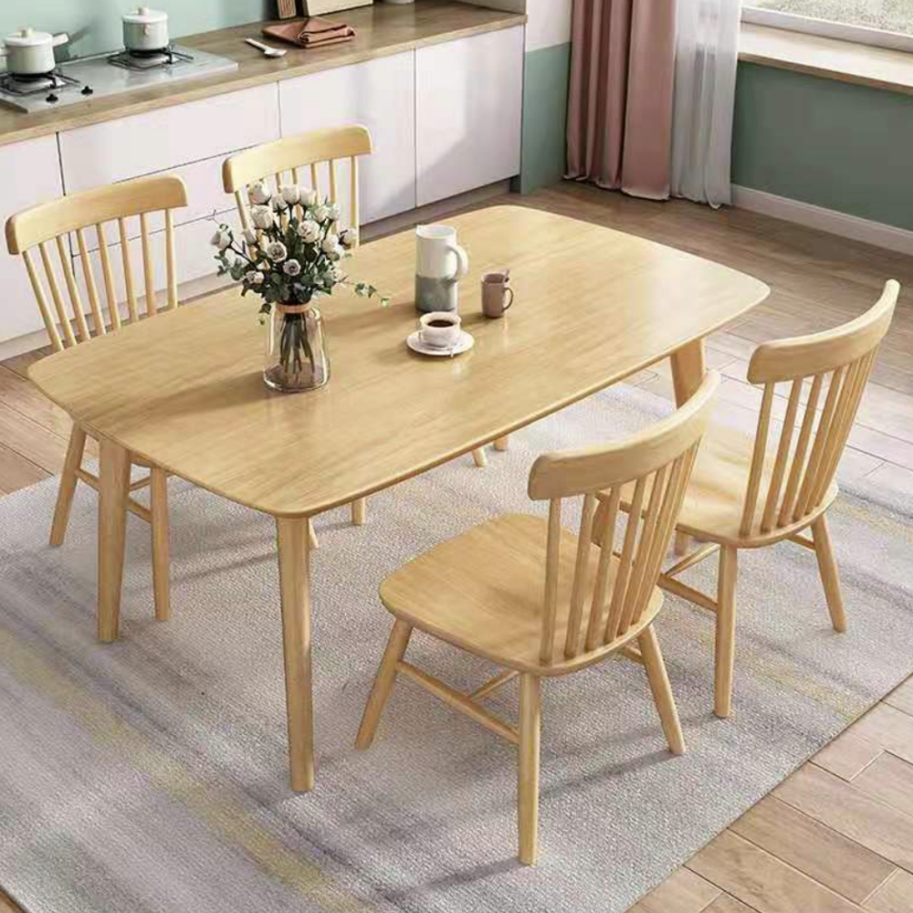 Nordic All Solid Wood Square Dining Table Set bjflamingo Dining Table And Chairs