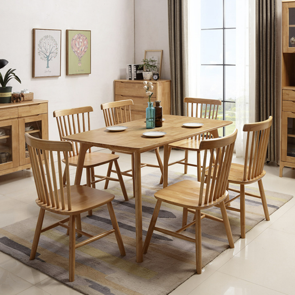 Nordic All Solid Wood Square Dining Table Set bjflamingo Dining Table And Chairs