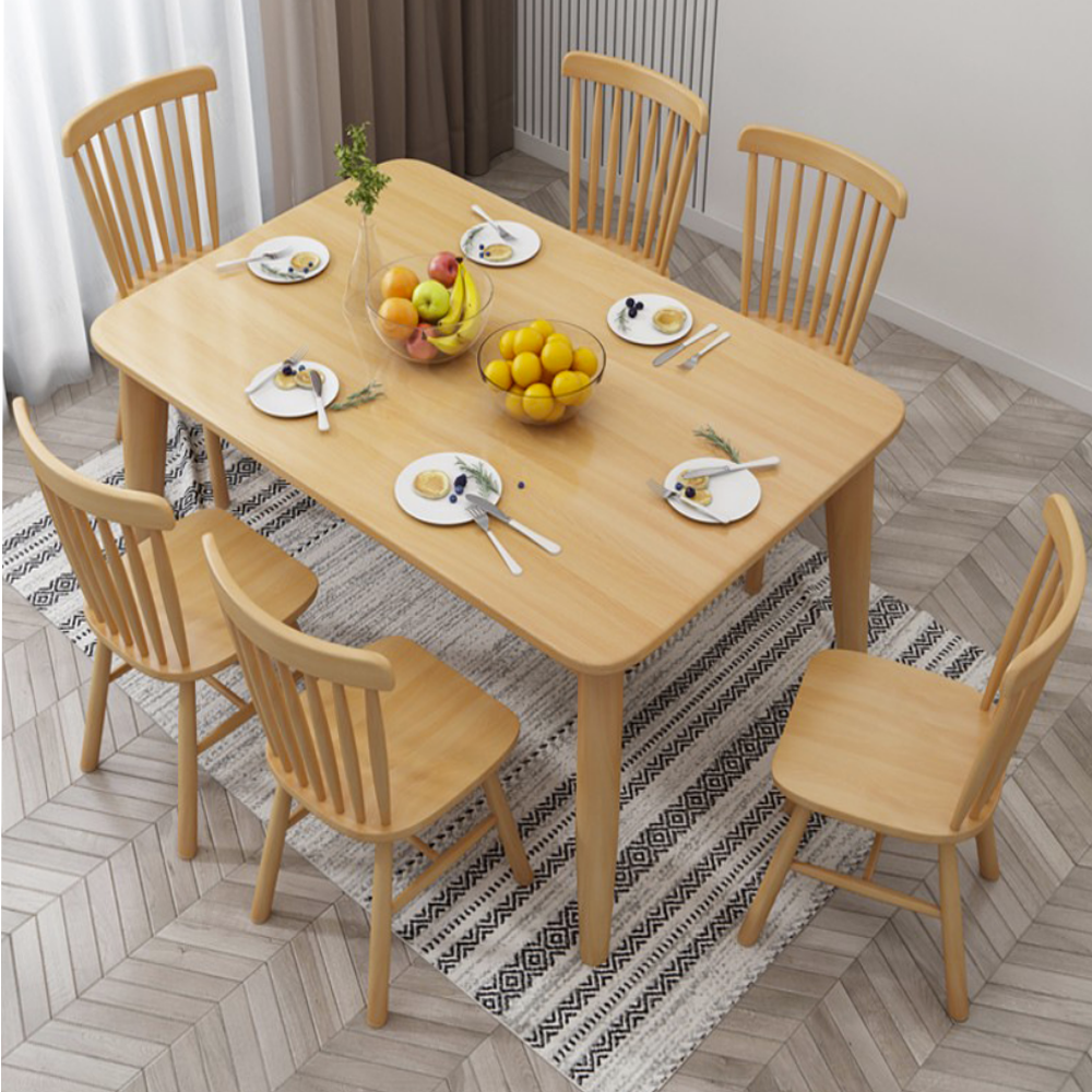 Nordic All Solid Wood Square Dining Table Set bjflamingo Dining Table And Chairs