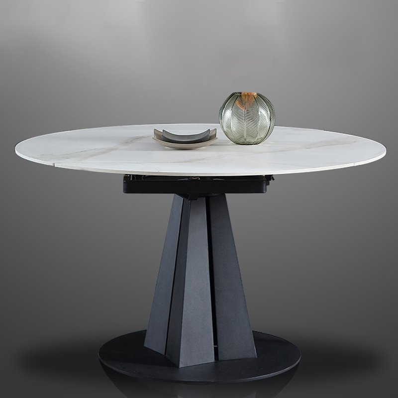 Modern room table furniture round marble dining table extendable dining table & 4 chairs for sale