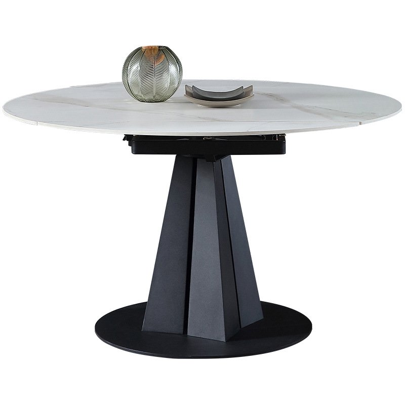 Modern room table furniture round marble dining table extendable dining table & 4 chairs for sale