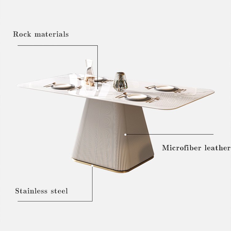 modern New design dining table and 6 chair set restaurant furniture