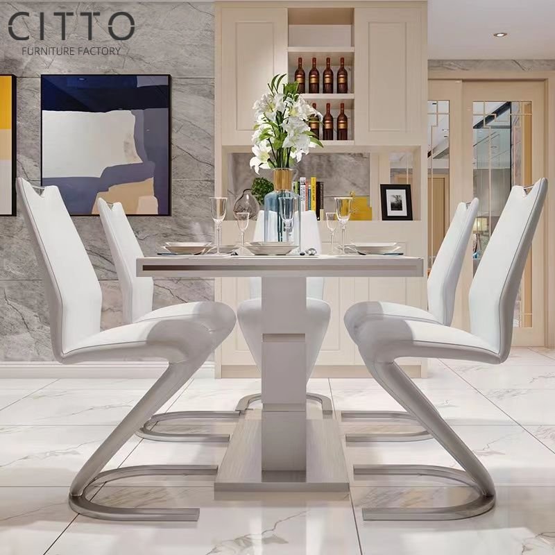 Dining Room Furniture Top Dining Table Sets Gold Stainless Steel Seat Marble Hot Sale Modern Rectangle Luxury Dining Table