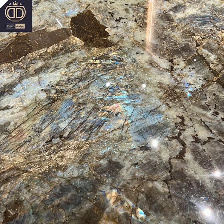 Blue jadeite metal base dining room real marble table Italian luxury marble top dining table