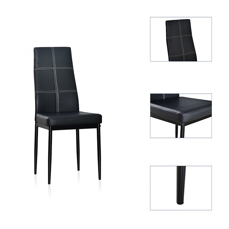 7 Piece Outdoor Garden Dining Set with 6 Dining Chair and Round Dining Table Home Furniture Modern Glass Dinning Table