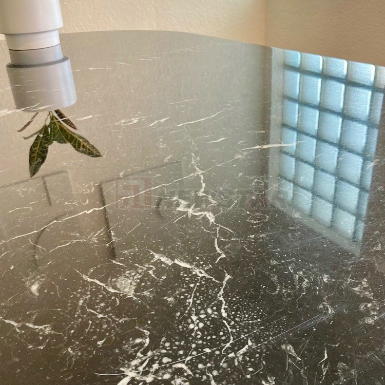 Custom made furniture nero marquina black dining table modern marble center dining tables